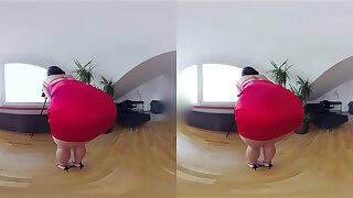 Czech VR 345 - Hot Slattern in Tight Red Dress Riding Cock